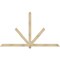 Ekena Millwork Kennewick Rough Sawn Timber Gable Bracket, Douglas Fir, 96"W x 56"H x 4"D x 4"F, 14/12 Pitch GBW096X56X0404KEN00RDF - alternate 1